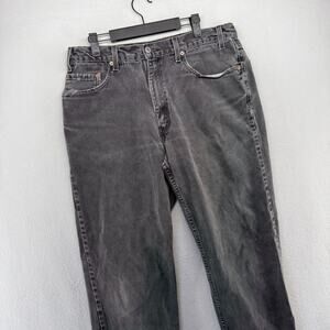 Vintage Levis Jeans Men's 36x34 Fits 34x33 Black Relaxed Faded USA Made 550 y2k